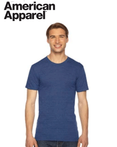 American Apparel Men's Tri-Blend Short Sleeve Track Shirt